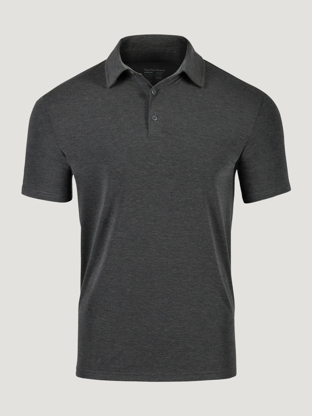 NWT Fresh Clean Threads Men's Charcoal Performance Short-Sleeve Polo Shirt Large